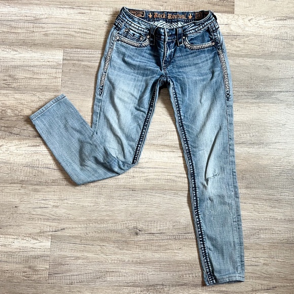 ROCK REVIVAL Pamela Skinny Jeans (Size 28) - Picture 1 of 15